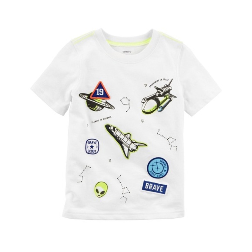 Carters‎  Space Patch Jersey Tee Shirt 2T